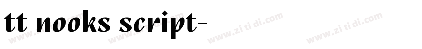 tt nooks script字体转换